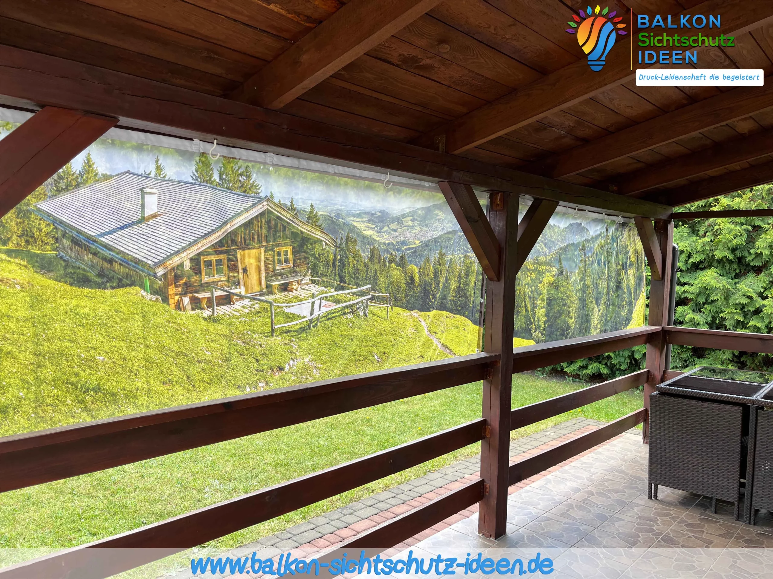 Balkonbespannung aus Woal Material perfekt als seitlichen Sichtschutz geeignet oder als Outdoor Vorhang Balkonbespannung aus Woal Material perfekt als seitlichen Sichtschutz geeignet oder als Outdoor Vorhang