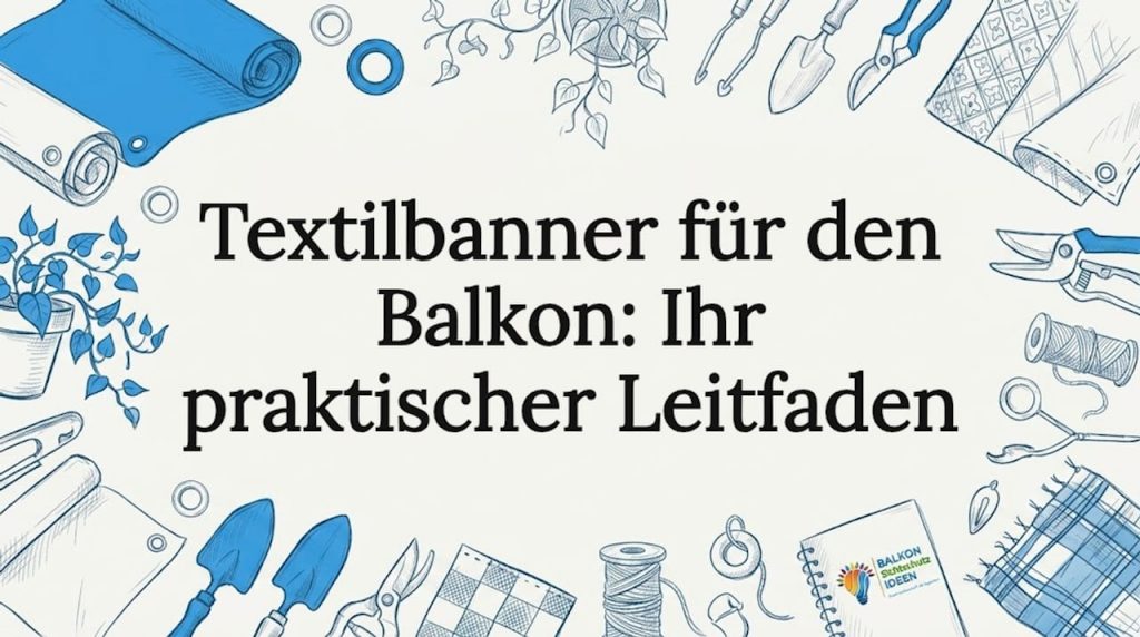 Liebevoll von Hand gezeichnete Illustrationen mit Balkonmotiven, üppigen Pflanzen und dekorativen Stoffmustern, die als origineller Rahmen für Ihren Titel dienen.