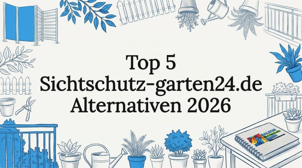 Blog-Titelbild mit liebevoll gezeichnetem Gartenzaun und Pflanzenrahmen