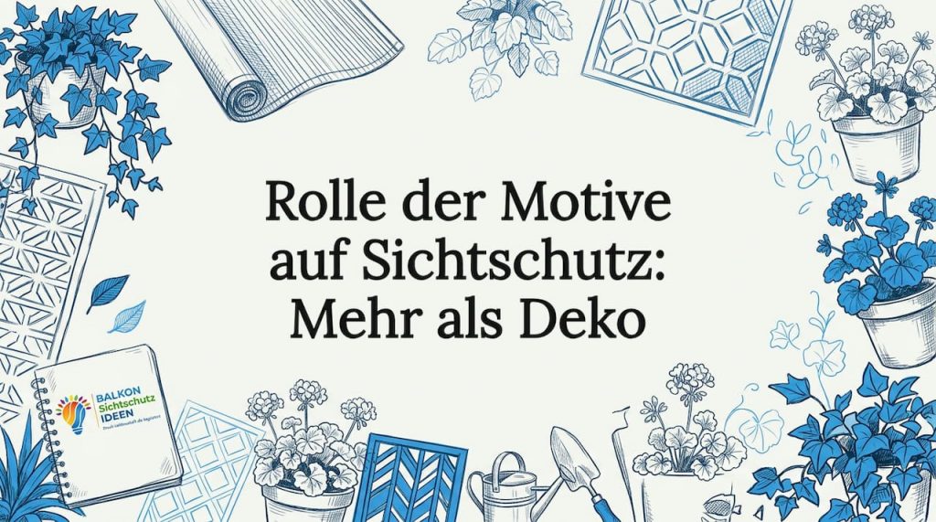 Rolle der Motive auf Sichtschutz: Mehr als Deko 2 Individuell gezeichnete Illustrationen als dekorativer Rahmen für die Titelseite von Sichtschutzelementen
