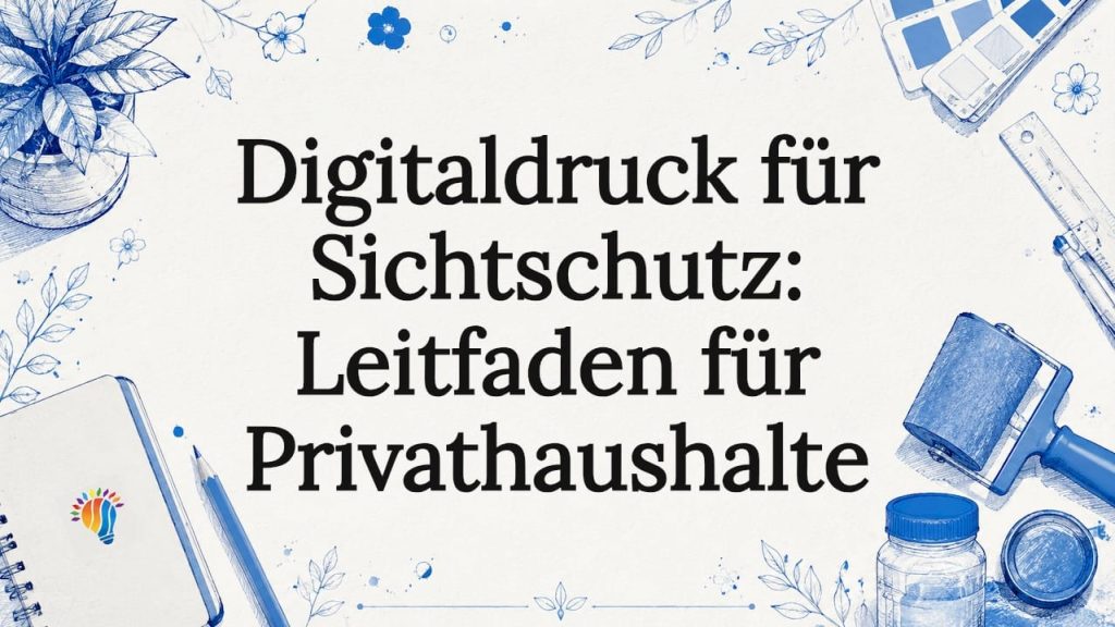 Digitaldruck für Sichtschutz: Leitfaden für Privathaushalte 2 Stimmungsvolle Titelgrafik zum Thema Sichtschutz im Digitaldruck