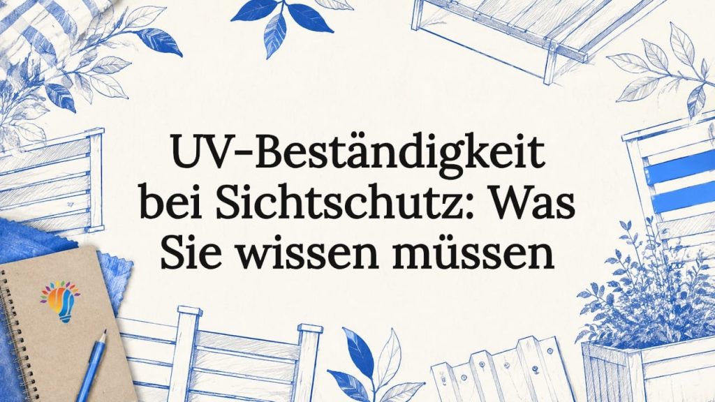 UV-Beständigkeit bei Sichtschutz: Was Sie wissen müssen 2 Stilvolle Titelgrafik zum Thema UV-Schutz – ein echter Hingucker für Ihre Präsentation.