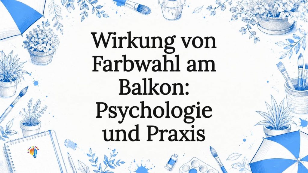 Wirkung von Farbwahl am Balkon: Psychologie und Praxis 2 Stimmungsvolle Titelgrafik zur Auflockerung von Artikeln