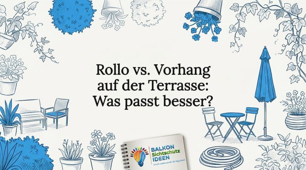 Rollo vs. Vorhang auf der Terrasse: Was passt besser? 2 Stilvolle Illustration für die Titelseite