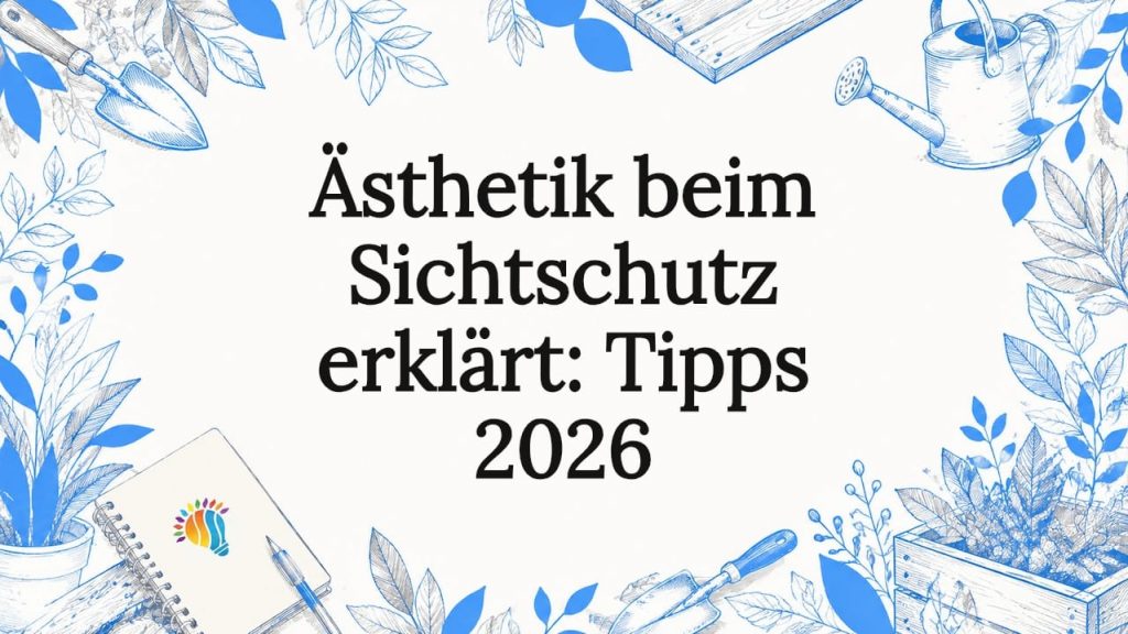 Ästhetik beim Sichtschutz erklärt: Tipps 2026 2 Stilvoll gestaltete Titelbild-Illustration