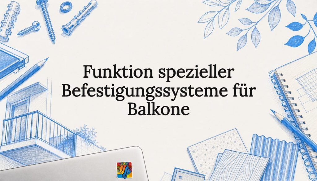 Funktion spezieller Befestigungssysteme für Balkone 2 Stilvolle Titelseite mit liebevoll gezeichneten Illustrationen