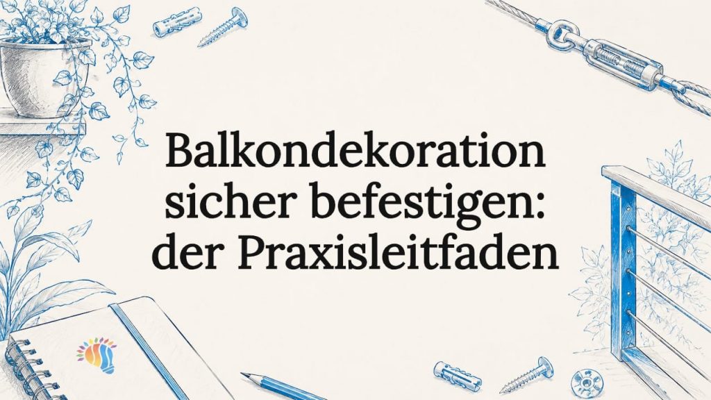 Stimmungsvolle Titelgrafik rund ums Thema Balkongestaltung