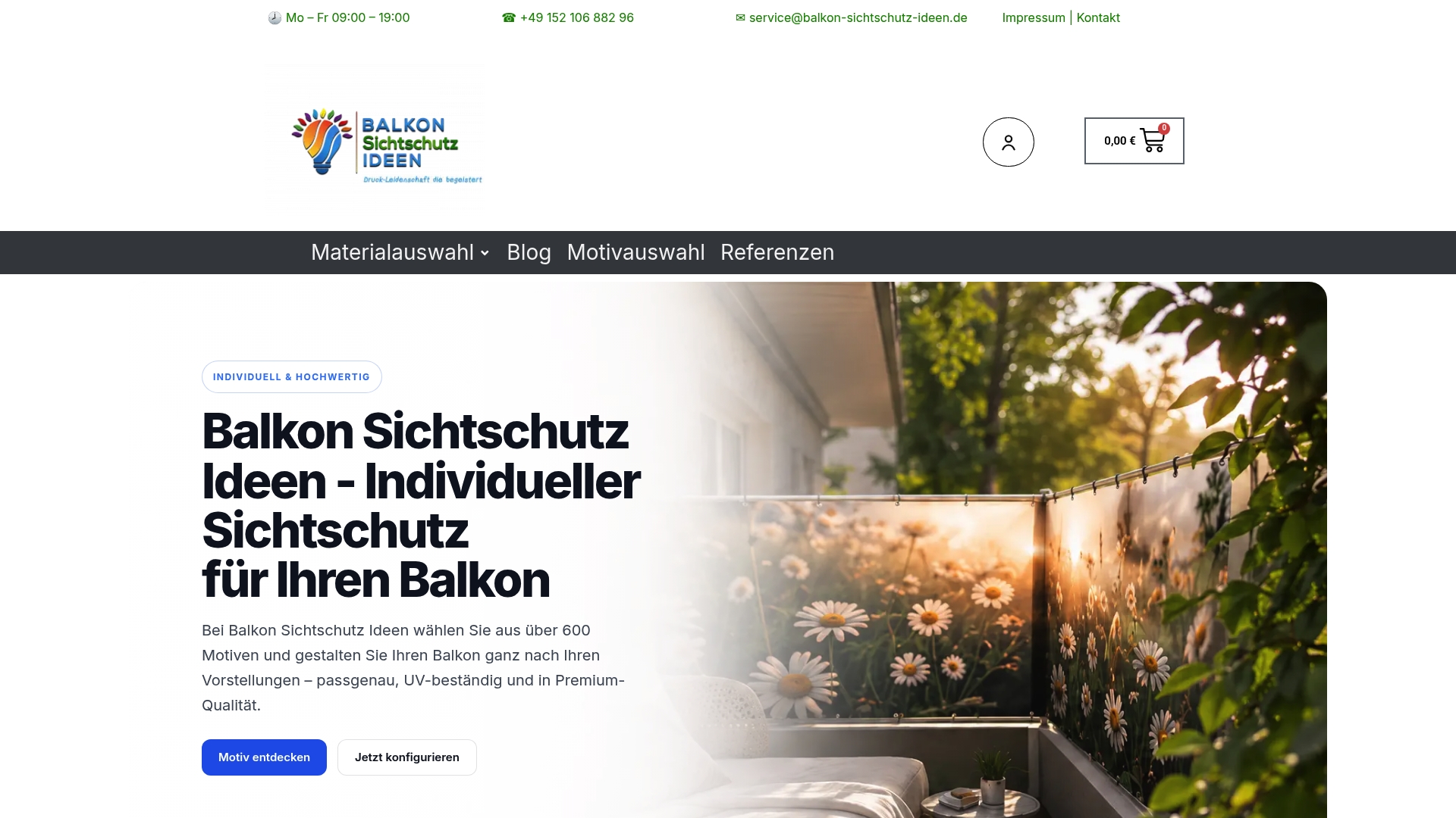 Schattenlösungen für den Balkon: Montage ohne Bohren 5 Balkon sichtschutz ideen