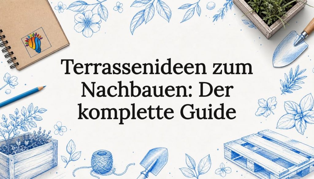 Stimmungsvolle Titelgrafik für inspirierende Terrassenkonzepte