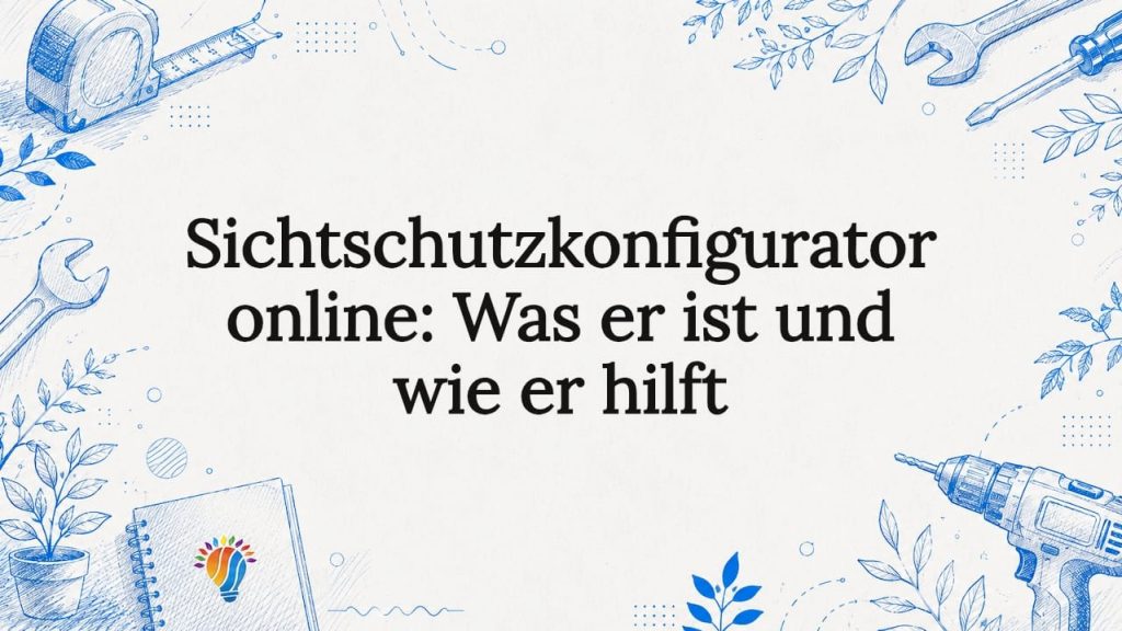 Stilvolle Titelgrafik mit liebevoll gezeichneten Motiven aus Werkzeug und Pflanzen