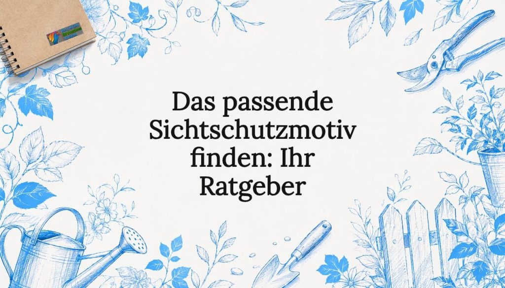 Stilvolle Titelseite mit Elementen rund um Garten und Sichtschutz