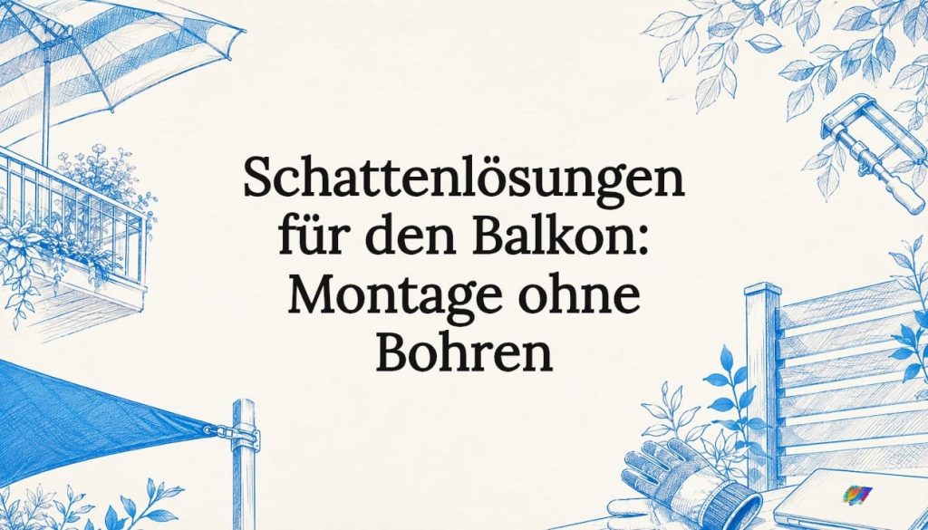 Schattenlösungen für den Balkon: Montage ohne Bohren 2 Künstlerisch gestaltete Titelgrafik