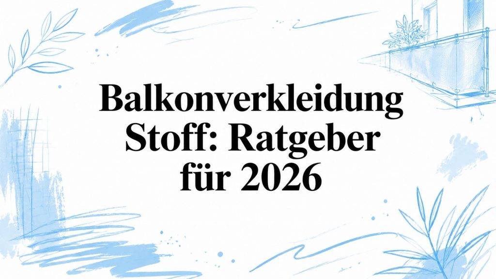 Balkonverkleidung Stoff: Ratgeber für 2026 2 balcony cladding fabric balcony design