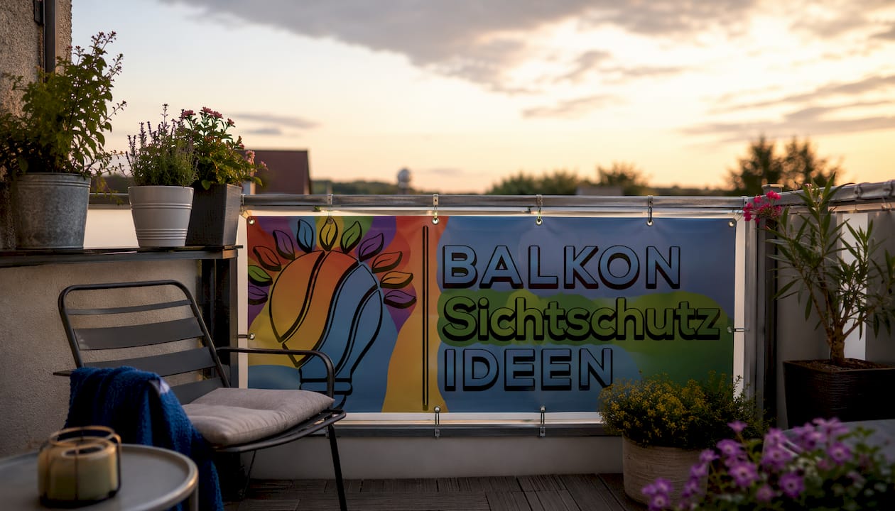 Funktion von Outdoor-Kunstdruck: Wetterfester Balkon-Sichtschutz 6 Wetterfester Sichtschutz mit hochwertigem Kunstdruck für Ihren Balkon