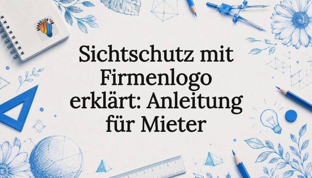Sichtschutz mit Firmenlogo erklärt: Anleitung für Mieter 2 Beispielhafte Titelgrafik zum Thema Sichtschutz mit Firmenlogo