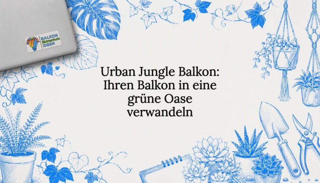 Urban Jungle Balkon: Ihren Balkon in eine grüne Oase verwandeln 2 Stilvolle Titelgrafik: Urbaner Dschungel auf dem Balkon