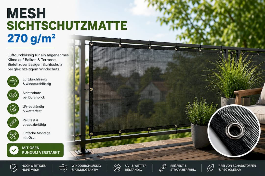 Die besten Decocity.de Alternativen für Ihren Balkon 6 Sichtschutzmatte Mesh