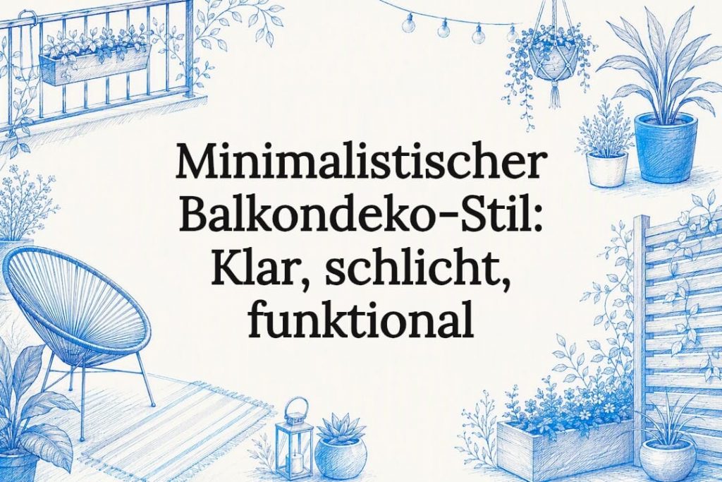 Stilvolle Titelgrafik im minimalistischen Design für den Balkon
