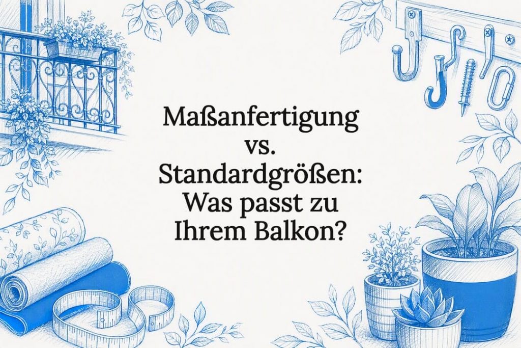 Dekorative Titelseite mit Balkon-Accessoires