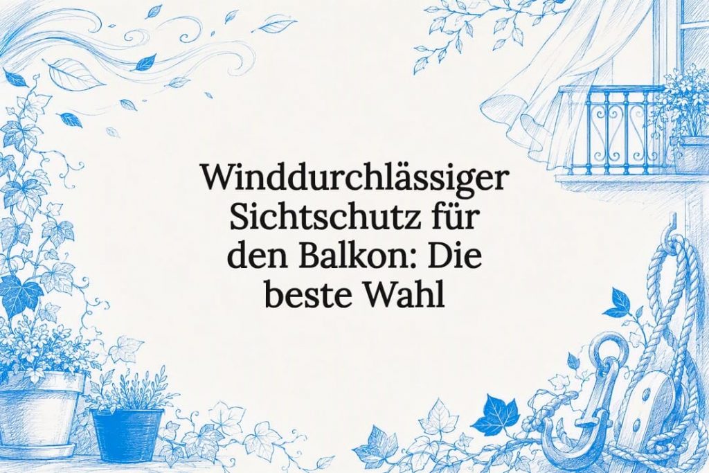 Winddurchlässiger Sichtschutz für den Balkon: Die beste Wahl 2 Dekorative Titelseiten-Illustration