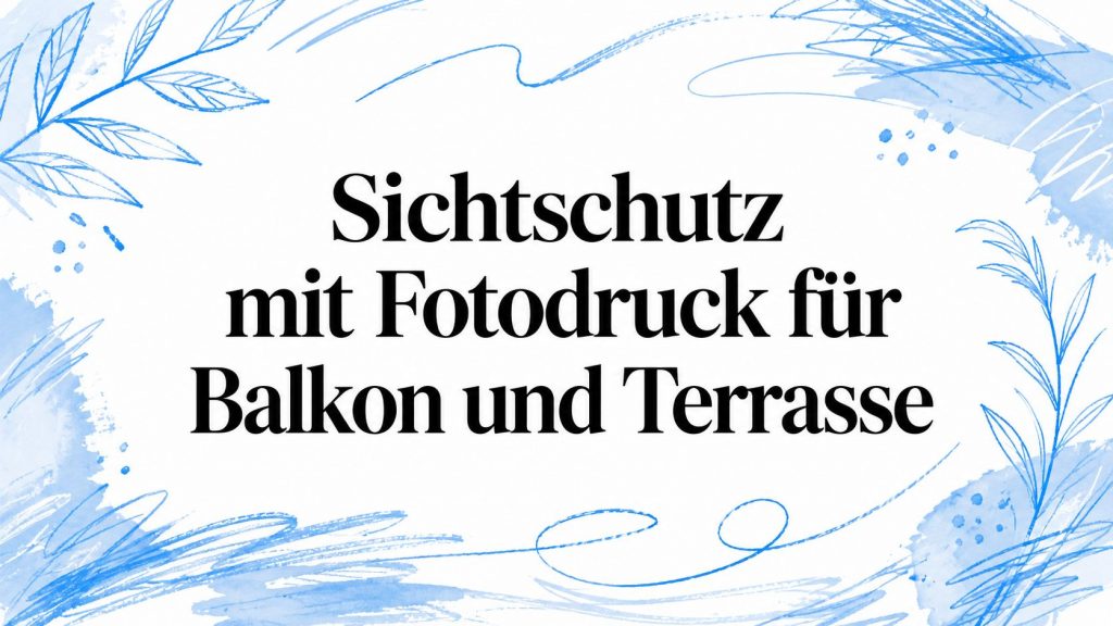 Sichtschutz mit Fotodruck für Balkon und Terrasse 2 privacy screen with photo print graphics