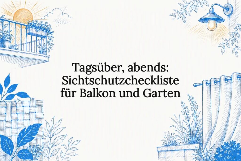 Anschauliche Titelkarte für die Sichtschutz-Checkliste