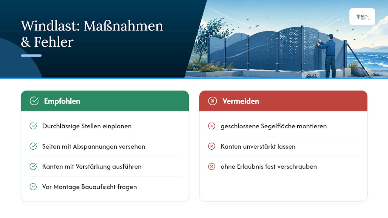 Sonderform-Sichtschutz-Zuschnitt: So gelingt die Maßanfertigung 3 Warum ist Windlast bei geschlossenen Sonderformen ein Thema? — overview diagram