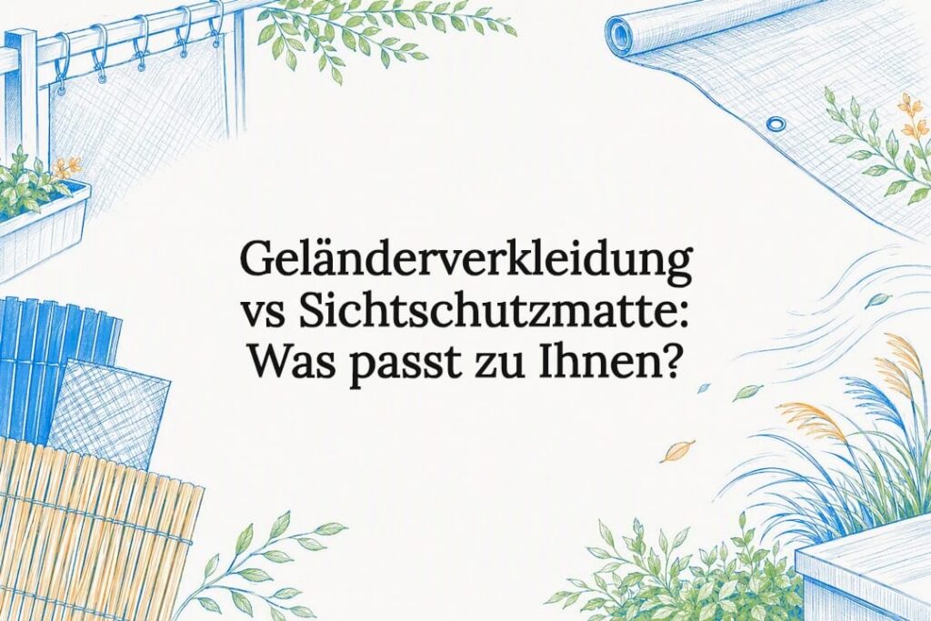 Stilvolle Überschrift zu Geländerverkleidung und Sichtschutz