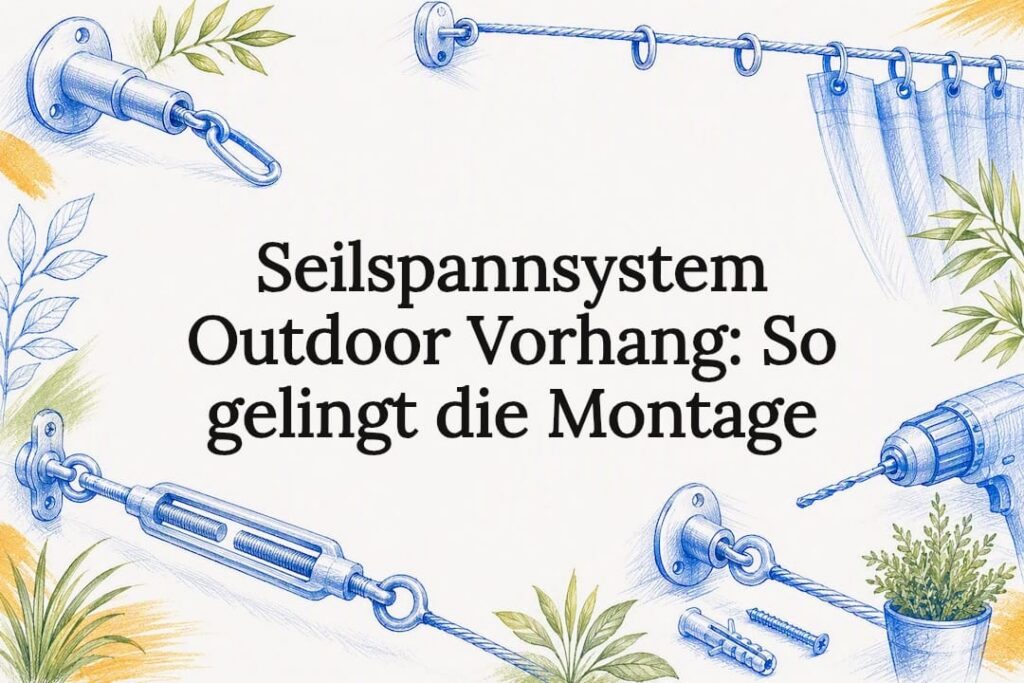 Dekorative Montageanleitung für Outdoor-Vorhänge