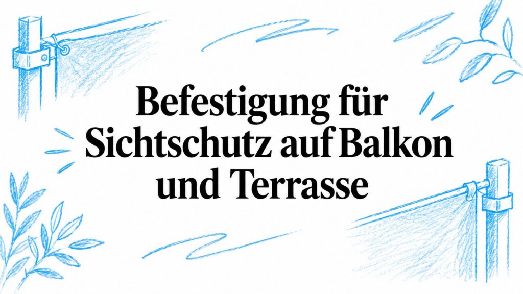 Befestigung für Sichtschutz auf Balkon und Terrasse 2 fastening for privacy screen privacy screen mounting