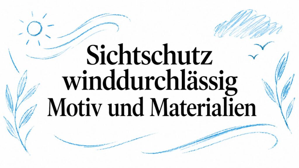 Sichtschutz winddurchlässig Motiv und Materialien 2 privacy screen air permeable motif visual protection